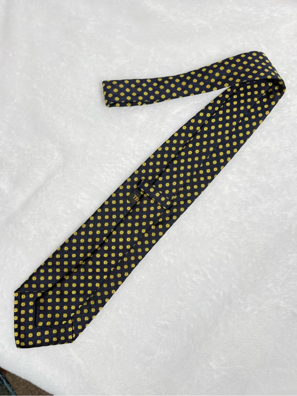 Teo Grimaldi Italian Silk Navy Gold Men’s Tie